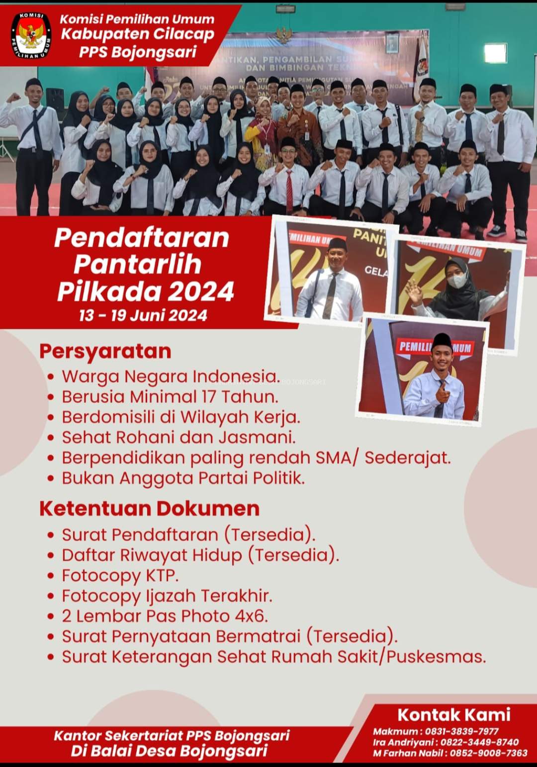 Pendaftaran pantarlih pilkada tahun 2024