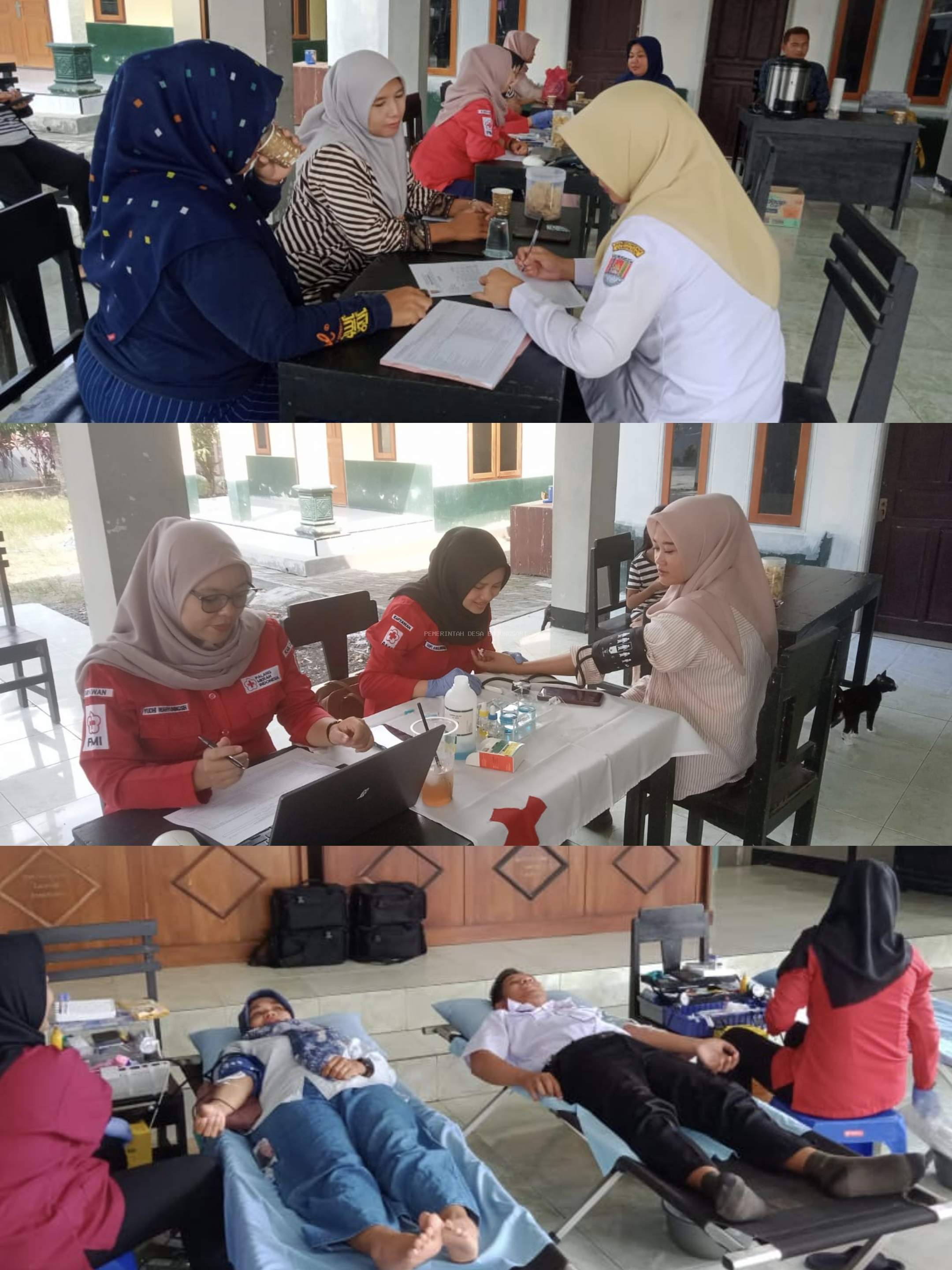 Kegiatan Donor Darah di Balai Desa Bojongsari 